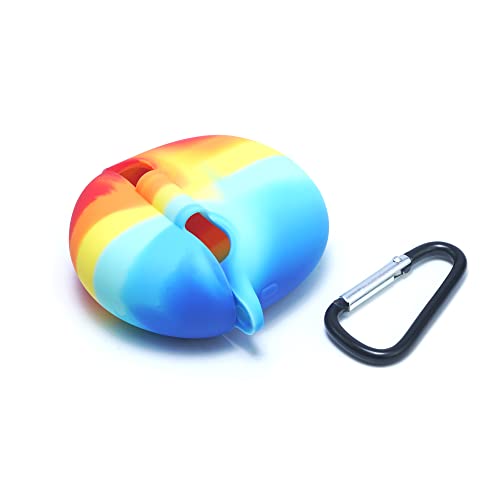 Image of Realme Buds Air 2 Protective Soft Silicone 360 Full Protection Dust-Proof Shockproof Case Cover with Hook (Cover Only) (Rainbow)