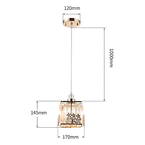 Iluminación para sala de estar y dormitorio con lámpara de cristal mini E27 7