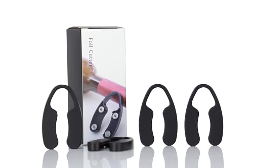 Jianlianlab Magnetic Design 4 Stainless Blades Wine Foil Cutter 4 Count