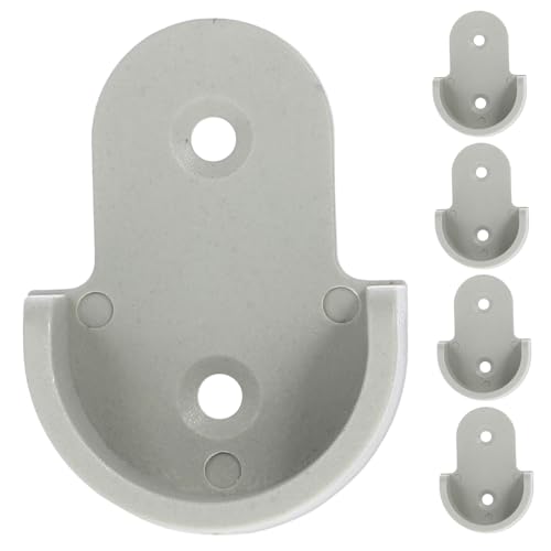 BUGUUYO 30pcs Plastic Closet Rod Socket End Caps Wardrobe Pole Brackets for Shower Curtains Clothes Hanging Easy Installation Design for Home Use