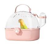 Bird Carrier Cage with Water Bottle, Portable Parrot Travel Carrier Carry Case 7.2