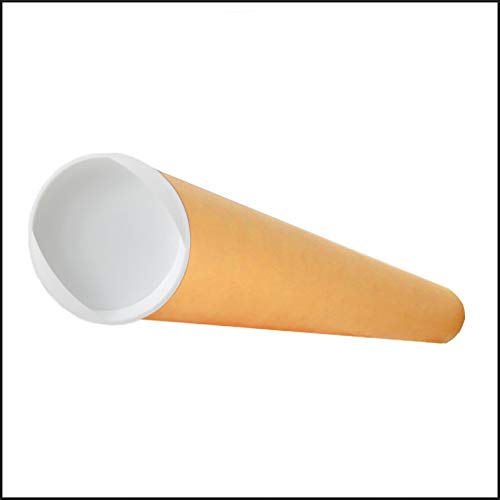 Tube d'emballage carton rond kraft 85cm lot de 2 pour posters