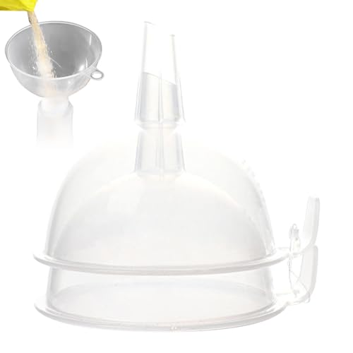 Embudo para botella de agua, embudo líquido - Filtro doméstico de colador de embudo de vino de ancha de 2 piezas - Herramientas de cocina transparentes, embudos líquidos