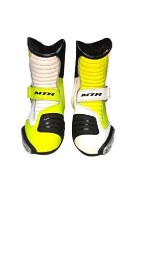 Botas supermotard infantiles MTR blancas de caña corta para asfalto - Blanco, 30