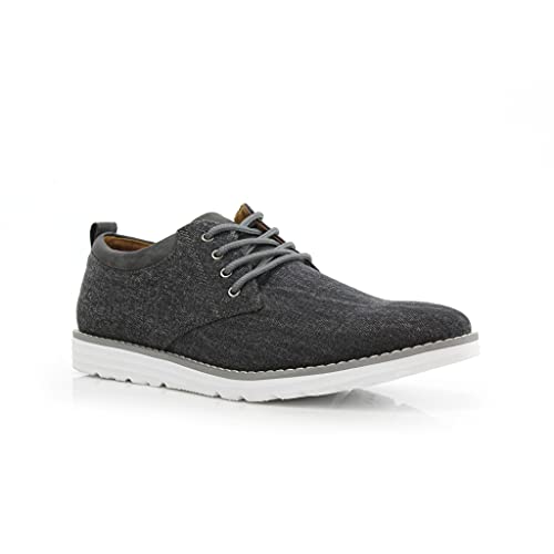 Image of Polar Fox Men's Classic Floral Derby Dress Shoes | Lace-Up Oxford Derby Collection | Derby Fashion Dress Shoes