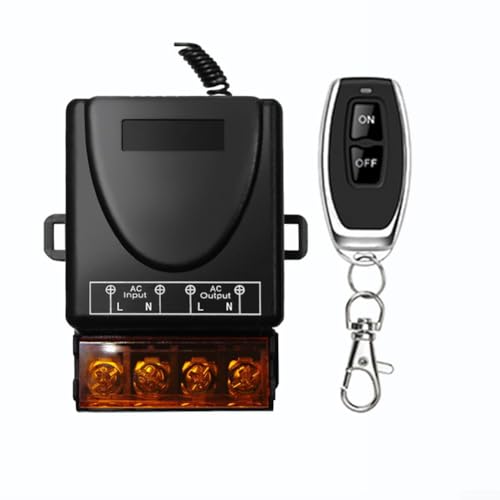 Sumsoctober Interruptor de control remoto general 433mhz Controlador RF inalámbrico AC 72V-220V 30A IP65 impermeable para puerta de bomba de lámpara Sistema de automatización industrial