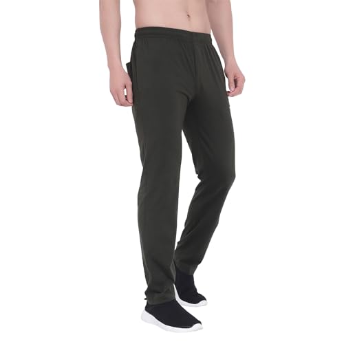 Image of Trackpants for Men - Regular Fit, Cotton Hoisery, Ultra Soft, Comfortable, Lightweight, Ziper Pockets, Front Zip, Back Pocket, Solid Mnimal