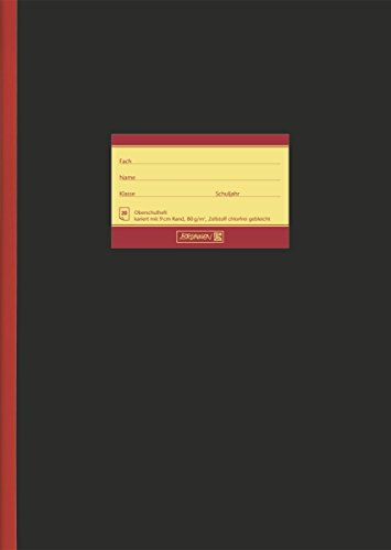 Brunnen 1044636 Oberschulheft A4 (20 Blatt, 5 mm kariert, mit 9 cm breitem Rand)