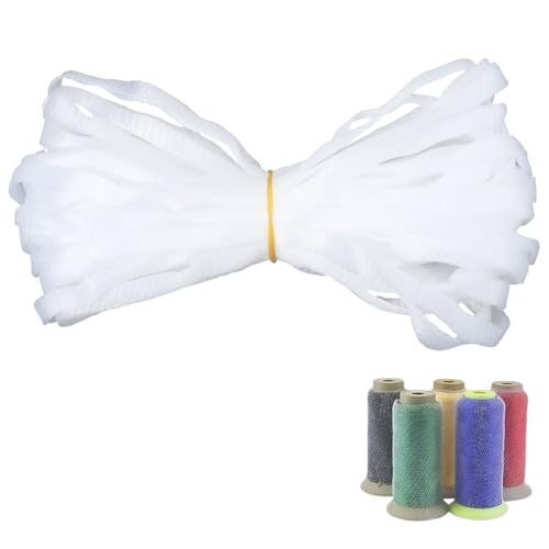 Hilo para coser GORGECRAFT hilo blanco de 20 yardas, red protectora para bobinas de costura y bordado, 10 mm ancho miniatura 1