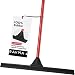 Heavy Duty Floor Scrubber Squeegee- 24" Solid Natural Rubber Blade- 58” Long Handle- Dries Flat & Curved Surfaces- Best for Washing & Drying Shower Glass/ Bathroom/ Kitchen/ Windshield/ Window