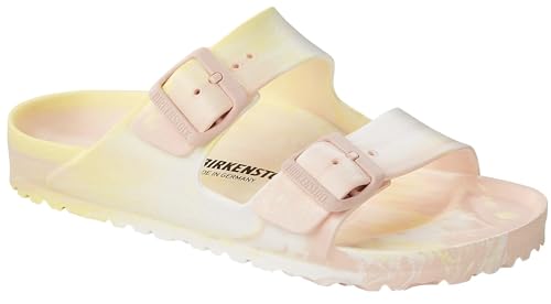 Image of Birkenstock Unisex Arizona Essentials Slide-On Sandal, Multi Popcorn, 8-8.5 Narrow Women /6-6.5 Narrow Men, 39EU