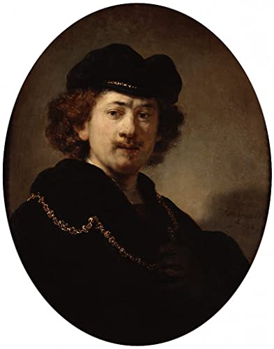 Rembrandt poster autoportrait pour salon moderne toile décoration 50x70