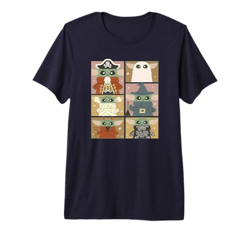 T-shirt premium Mandalorian Grogu d'Halloween en coton doux haut de gamme