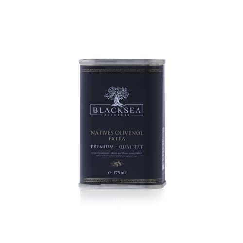 BLACKSEA Premium Olivenöl Extra 175 ml – natives Oliven Öl hochwertig & kaltgepresst – hoher Polyphenolgehalt – intensives Aroma – reich an Antioxidantien – praktischer Kanister für lange Frische