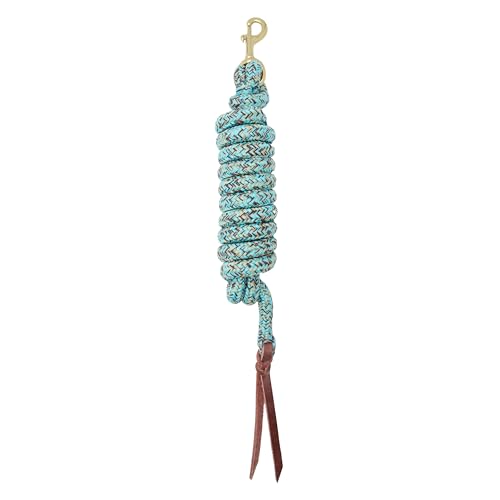 Weaver Equine Performance Lead Rope,10' Horse Cowboy Rope with Brass Plated Snap, Soft Comfort Grip, Barn Horse Tack for Daily Use