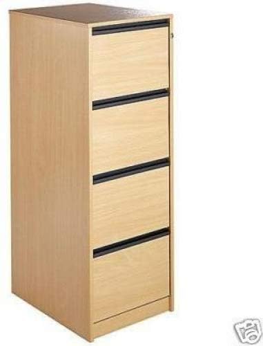 Maestro 4 Drawer Wooden Wood Filing Cabinet Foolscap - Beech