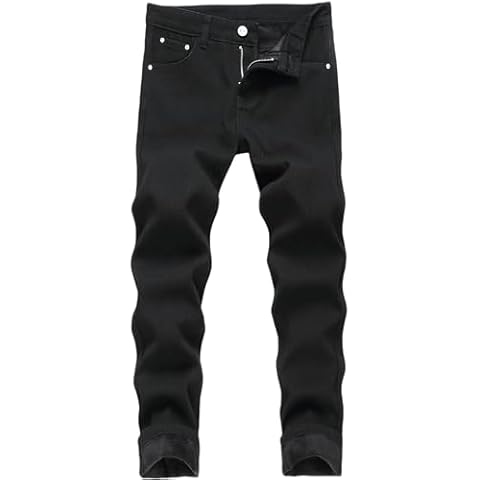 Lanscadran Boy's Black Fleece Lined Jeans Winter Skinny Fit Flannel Lined Thicken Thermal Warm Comfy Pants,270,8 Cover