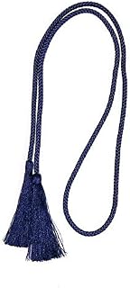 ダブルタッセル 江戸打ち紐 両房紐 紫 （全長約79cm 太さ約3mm）