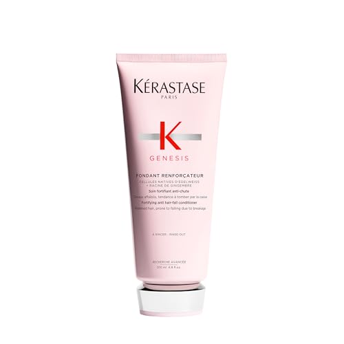 Kérastase Genesis, Acondicionador Fortificante, Tratamiento Anticaída, Sin Sulfatos ni Siliconas, Desenredante, Para Pelo Frágil o Debilitado, Fondant Renforçateur, 200 ml.