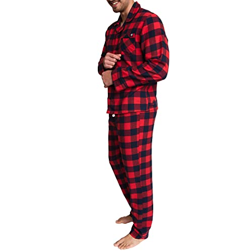 Fila Men's Flannel Button Down Sleep Set2