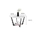 Metal Side Table, Square Sofa End Tables, Small Coffee Table Marble Nightstand, Light Luxury Rock Slab Tea Table for Living Room Bedroom Office Corner Table,End Tablef-60X60X50CM