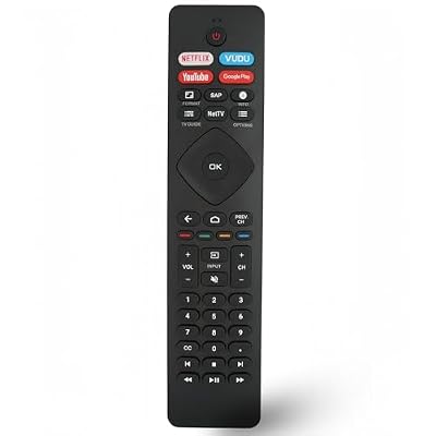 Universal Replacement Remote Control Compatible for Philips Android Smart LCD LED 4K TV 65PFL5504/F7 50PFL5604/F7 65PFL5766/F7 55PFL5704/F7 75PFL5604/F7 47PFL6704D/F7