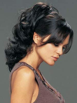 Miniatura 4 de Extensiones de cola de caballo onduladas con clip de garra de 14 pulgadas, color rubio platino claro decolorado #613, fibra resistente al fuego