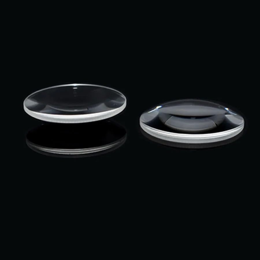 Prism and Kaleidoscope 50mm 52mm 55mm 60mm 70mm Convex Lens K9 Optical Magnifier for High Power LED Light Science Classroom Optical Kit(D80 F170 C11.5 E2.2)