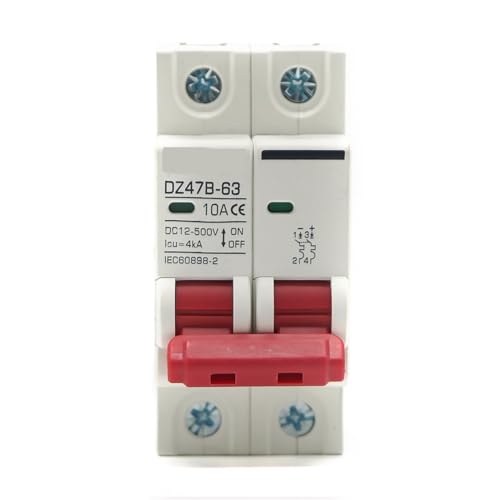 Interrupteur de protection DZ47 DC disjoncteur de batterie 2P 12V 24V 48V 125A