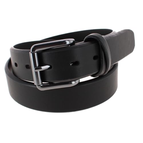 Lee Women's Burnished Edge and Crossed Loop Casual Belt, Large, Black