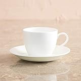 Home Centre Riva Bone China Cup and Saucer Set (White)