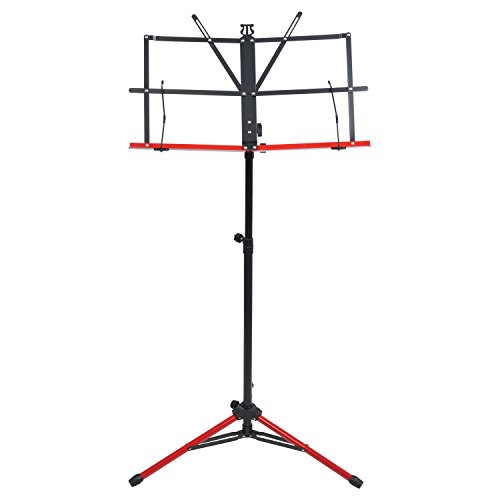 Image of Audio 2000s 60 inch Height Portable Sheet Music Stand Dual Color Red /Black AST444A-RBK