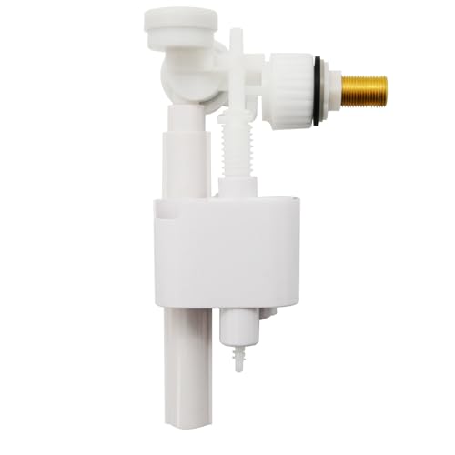 Mendorio Valve de Remplissage Latérale WC,G3/8 Modèle Universel de Vanne de Remplissage Latérale,Flotteur à Hauteur Réglable, Raccord en Laiton et Filtre...