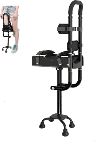 Béquille mains libres et déambulateur télescopique à une jambe