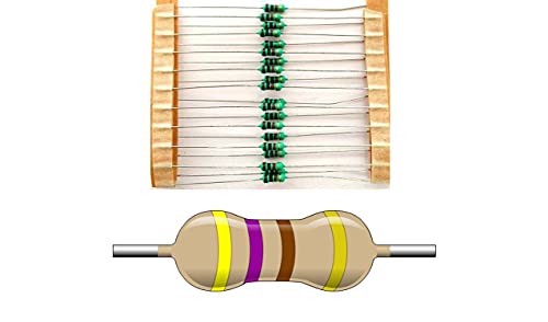 Image of BRANDED Carbon Film Resistor 1 /4 watt 4 Band Tolerance 5% - Total 100pcs Value (470 Ohms)