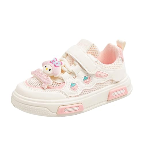 ZJEJ スニーカー 女の子 キッズシューズ 可愛こども靴軽量 通気 マジックテープスポーツシューズ アウトドア 滑り止め 17~23.5cm