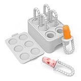 Morlike Baby Tiny Pops, 100% Silicone Popsicle Mold for Infants 4 Months +, Breastmilk Ice Pop Molds...