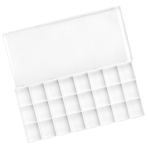 Caja de pintura de acuarela, tapa a prueba de fugas, caja de 24 pozos y 36 pozos, bandeja de mezcla para acuarela, óleo, acrílico, gouaches, caja de pinturas