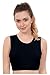Kosher Casual Women's Modest High Neck Cropped Layering Shell - Viscose Lycra Full Shoulder Sleeveless Tank XL Black