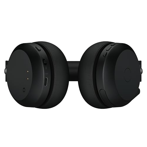 Image of Jabra Evolve2 75 Wireless PC Headset with Charging Dock and 8-Mic Technology - Dual Foam Stereo Headphones with Advanced Active Noise Cancellation, USB-A Bluetooth Adapter and UC Compatibility - Black