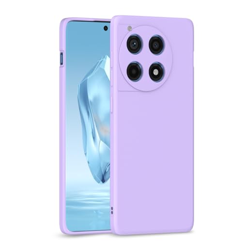 Image of Outlouders Back Cover for OnePlus 12R 5G | Camera Protection | Durable Soft Matte Silicone Bumper Case (Purple)