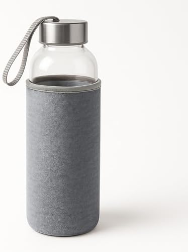 TIENDA EURASIA – Botella Agua | Cristal y Acero Inoxidable | Fund...