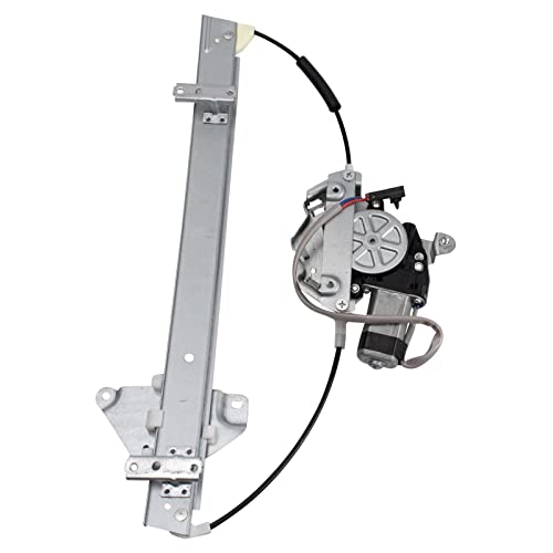 Image of TRQ Front Driver Side Power Window Motor and Regulator Assembly Power Compatible with 1986-1994 Nissan D21 1987-1995 Pathfinder 1995-1997 Pickup