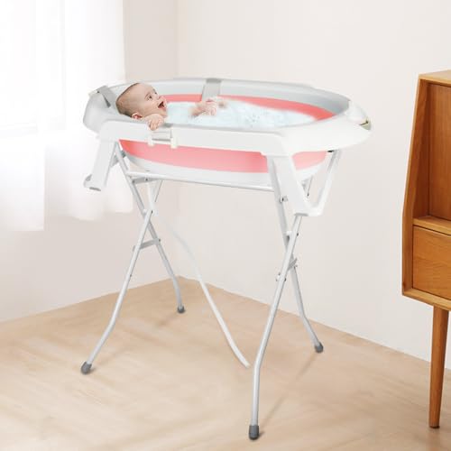 OHMG Babybadewanne mit Gestell 82cm,Faltbare Badewanne Baby,Babywanne mit...