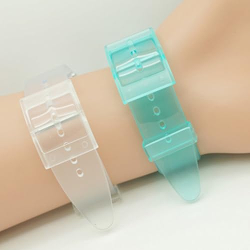 Reloj de pulsera de cuarzo transparente PLAFOPE con correa de PVC ajustable para estudiantes 5