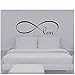 WYZDGTD BY Stickers muraux Infinity Symbole Amour Chambre Sticker Mural Citations Papillons Vinly Citation Decal 120X44 Cm