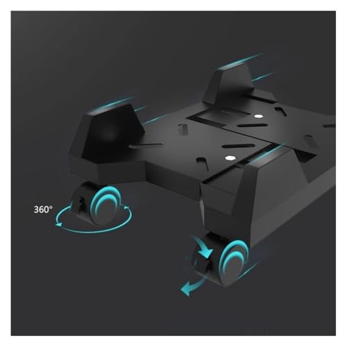 Soporte móvil para torre de computadora, carrito ajustable con ruedas para CPU, para la mayoría de torres PC gamer, blanco miniatura 4