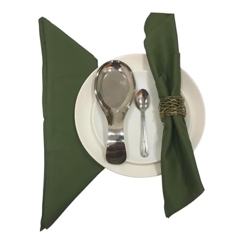 Penguin Home Set of 12 Reusable Cloth Napkins 45 x 45 cm (17"X17") 100% Cotton, Solid Dyed Twill Weave, Soft and Durable - Image 4