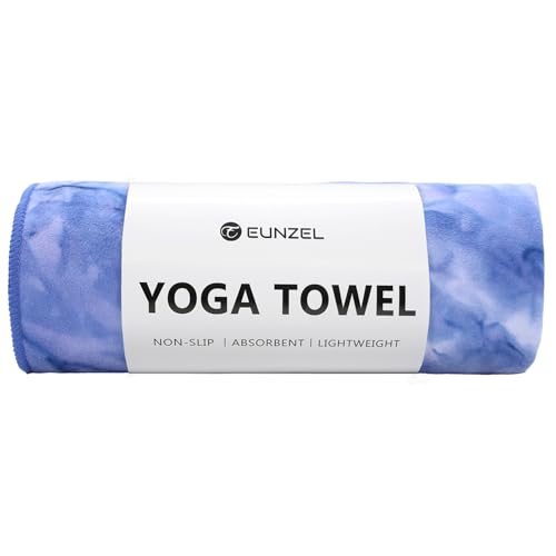 Eunzel Hot Yoga Towel 26.5"x72" Microfiber Non-Slip Indigo
