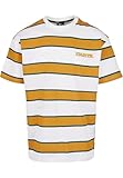 Starter Black Label Hombre Starter Logo Striped tee Camiseta Not Applicable, Blanco/Amarillo, M